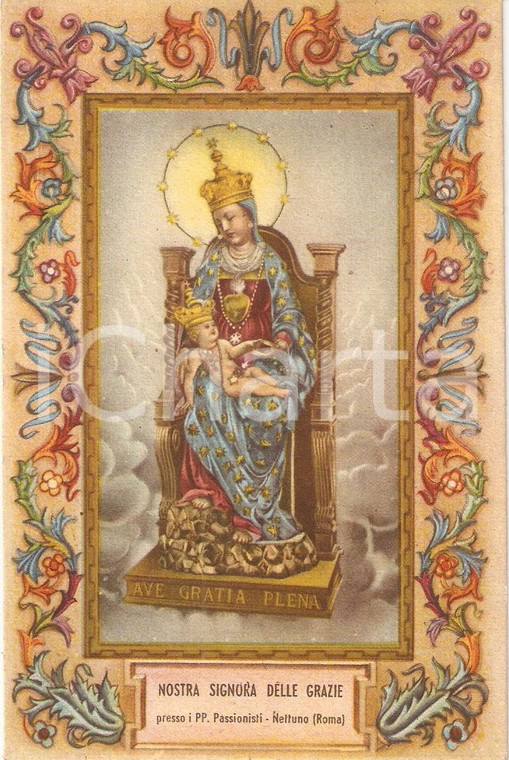 1955 ca NETTUNO (RM) Nostra Signora delle grazie Padri Passionisti *Cartolina 