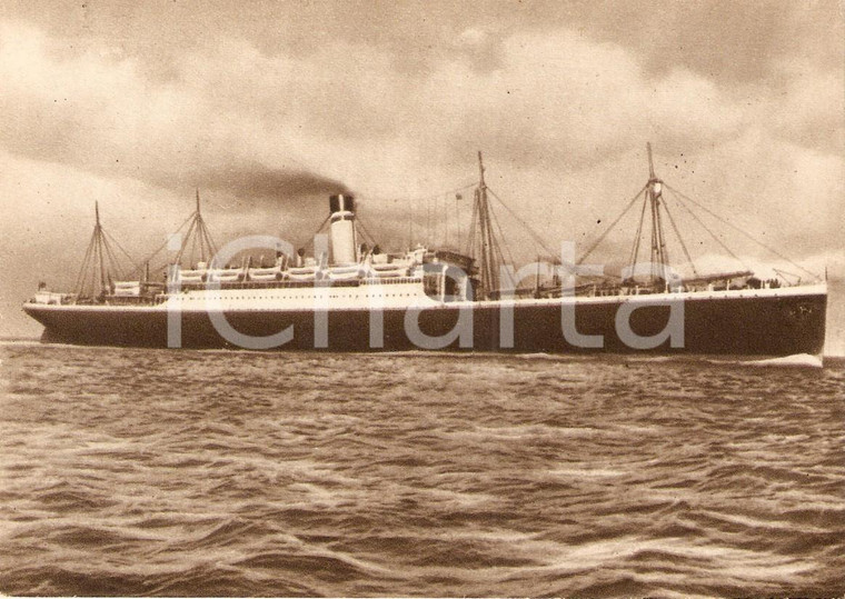 1955 ca MARINA MERCANTILE Piroscafo SANTA CRUZ Società navigazione ITALIA *Cartolina