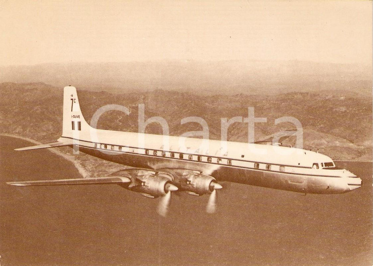 1960 ca ALITALIA Douglas Aircraft Company DOUGLAS DC-7c in volo *Cartolina FG NV