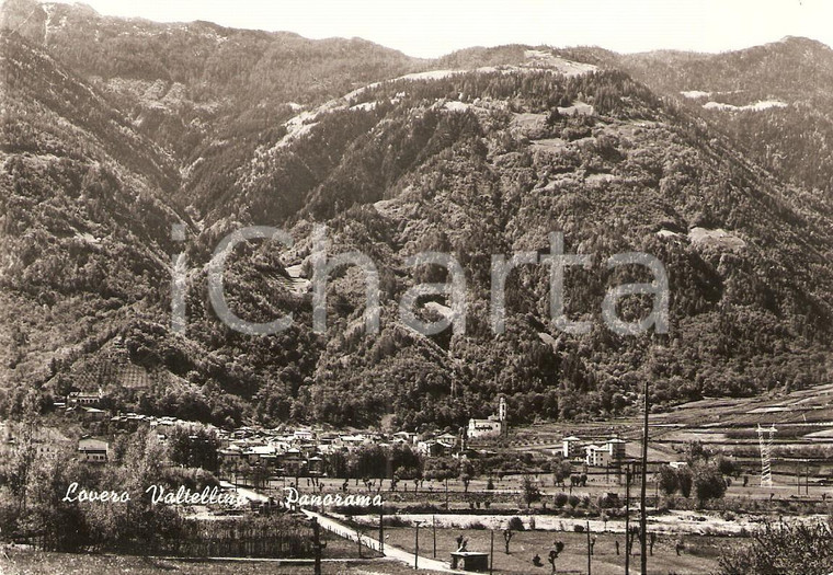 1969 LOVERO (SO) VALTELLINA Panorama del paese *Cartolina FG VG