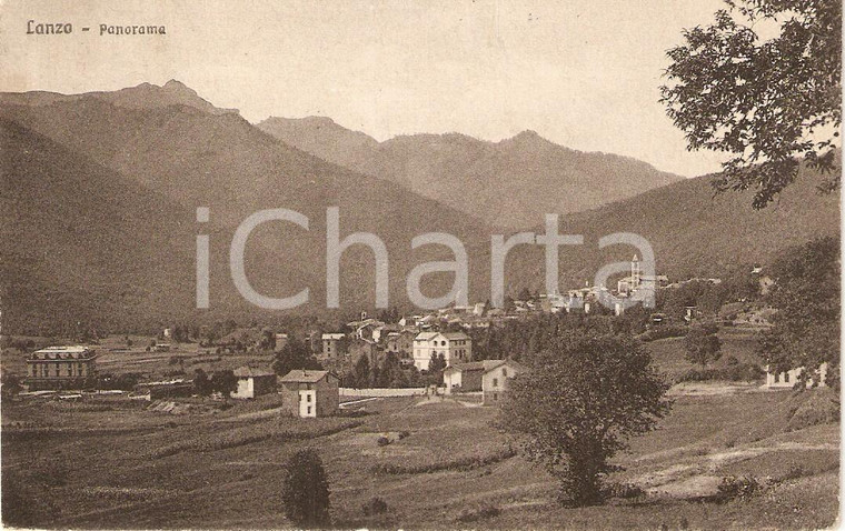 1919 LANZO D'INTELVI (CO) Panorama del paese *Cartolina FP VG