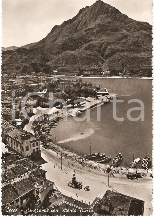 1956 LECCO Panorama con MONTE BARRO *Cartolina FG VG