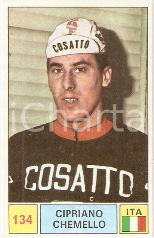 PANINI - SPRINT 1971 Figurina Cipriano CHEMELLO n. 134 Ciclismo Sponsor COSATTO