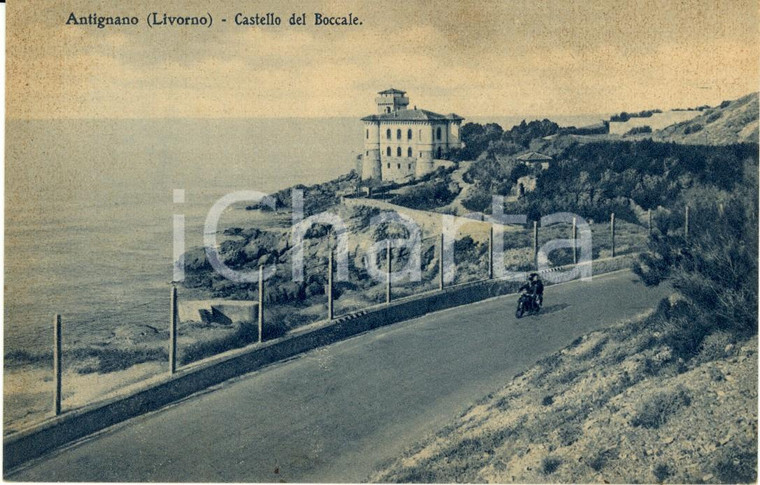 1939 LIVORNO Moto in corsa davanti castello del BOCCALE ad ANTIGNANO *ANIMATA FP