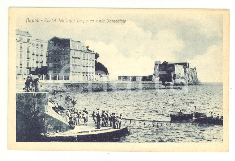 1919 Napoli - La pesca a Via Caracciolo *Animata