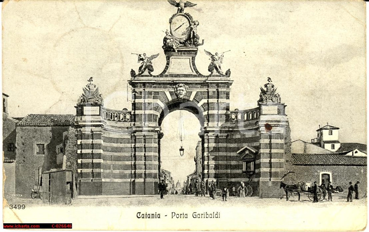 1913 Catania Porta Garibaldi *Animata con carretto