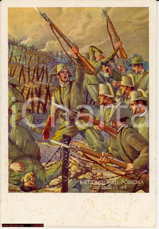 1915 WW1 Podgora - Morte Carabiniere Della Giorgia