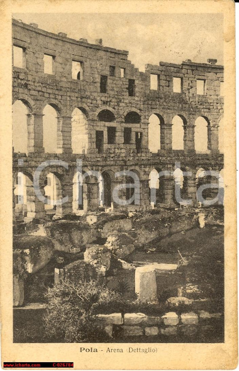1931 POLA (CROAZIA) Particolare dell'interno dell'ARENA