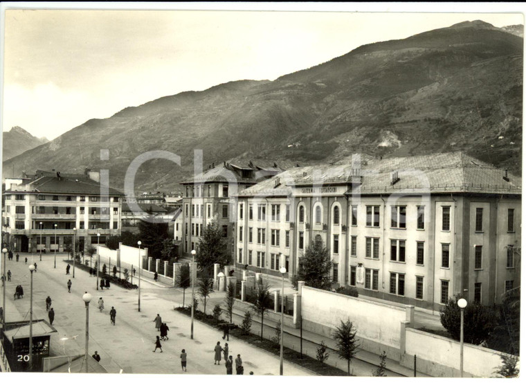 1951 AOSTA Piazza del Popolo e Caserma Testafochi *Cartolina DANNEGGIATA FG VG