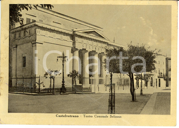 1949 CASTELVETRANO (TP) Teatro Comunale SELINUUS *Cartolina postale FG VG