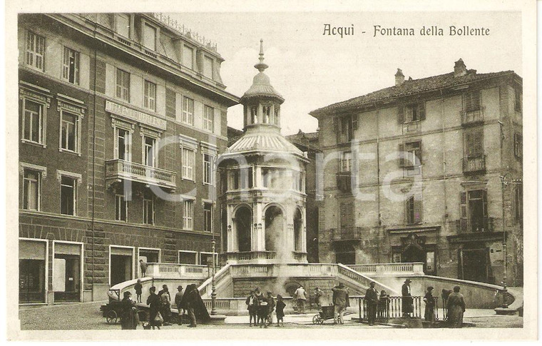 1930 circa ACQUI TERME (AL) FONTANA DELLA BOLLENTE *Cartolina animata FP NV