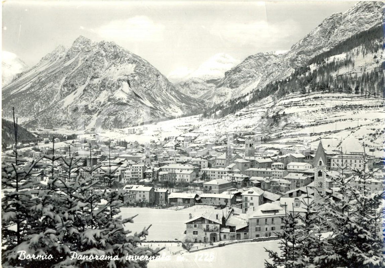 1960 BORMIO (SO) Panorama invernale *Cartolina postale FG VG