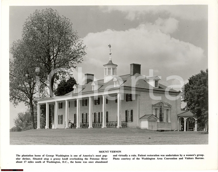 1955 ca MOUNT VERNON, VIRGINIA (USA) Casa colonica George WASHINGTON *Foto