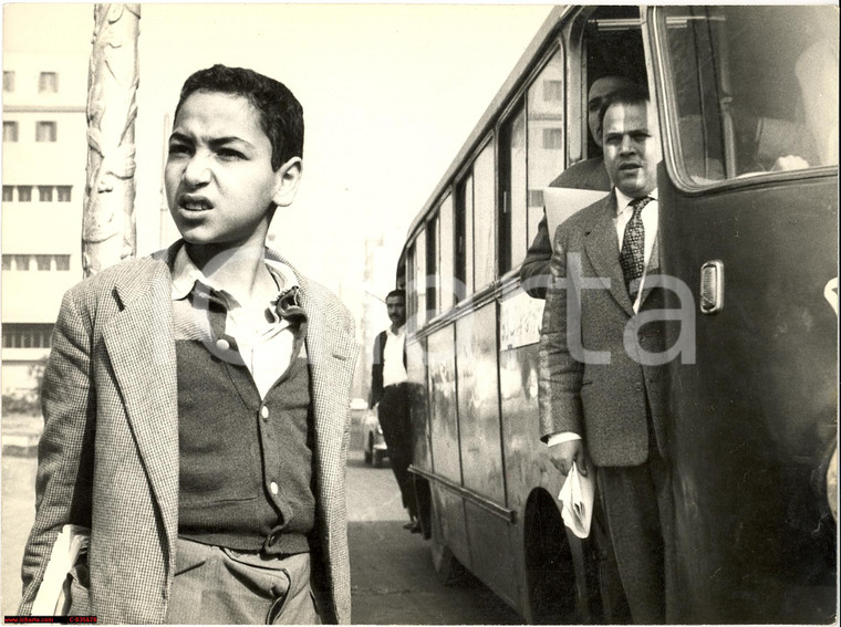 1955 IL CAIRO fermata dell'autobus -FOTO ARTISTICA