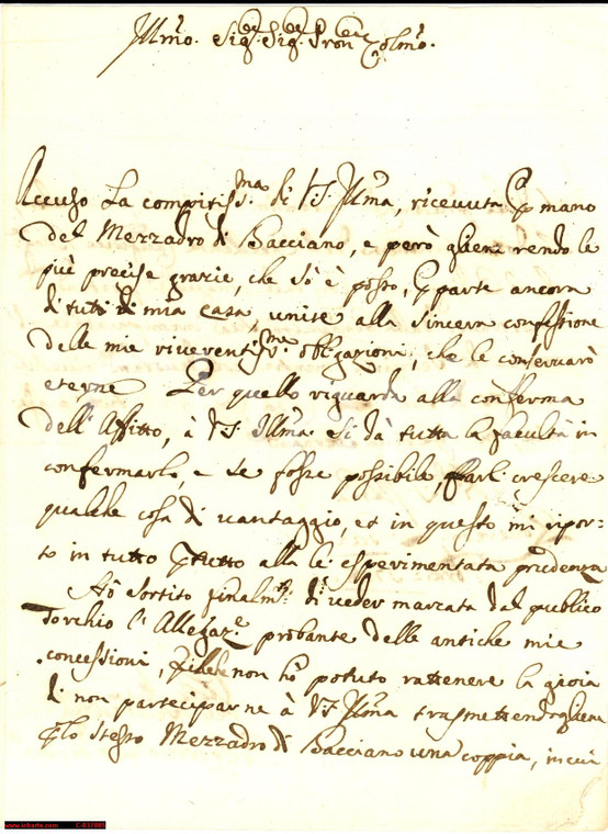 1718 ROVERETO (TN) Antiche concessioni PIO DI SAVOIA