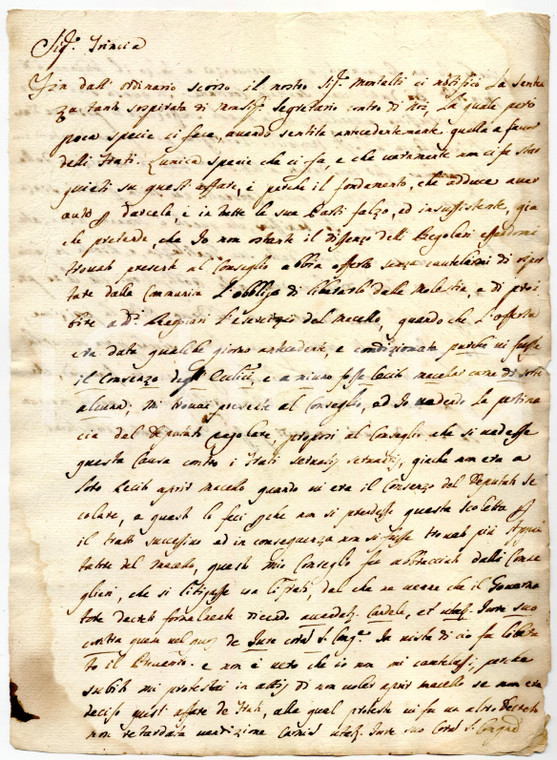 1750 ca AREA UMBRA Una causa contro i frati per l'uso di un macello *Manoscritto