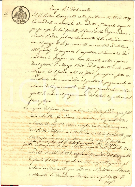 1840 CASTENEDOLO -BS Fornitura fieno Cascina Bodea