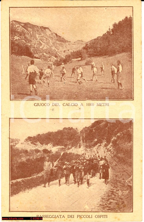 1920 ca. SEF gioco calcio a 1000 metri cartolina RARA