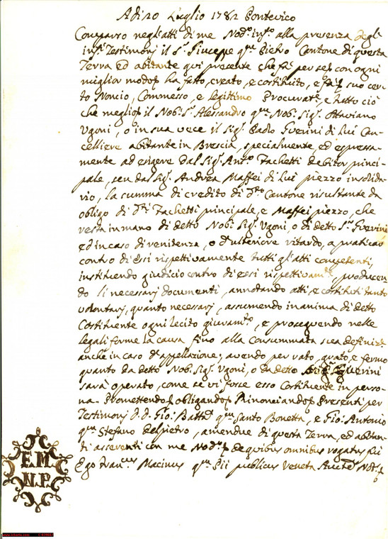 1782 PONTEVICO (BS) Alessandro UGONI patrocina causa