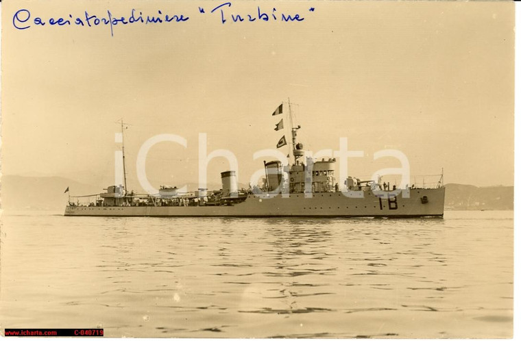 1935 WW2 Regio Cacciatorpediniere Turbine, nave Marina