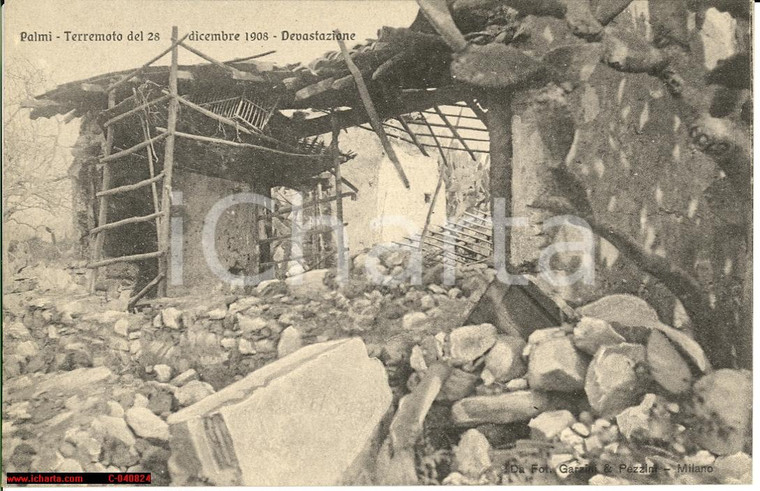 1908 Palmi (RC) immagine di devastazione terremoto