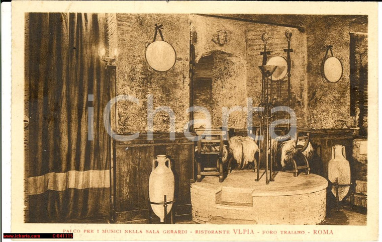 1924 ROMA Palco musici Sala GERARDI Ristorante ULPIA VG