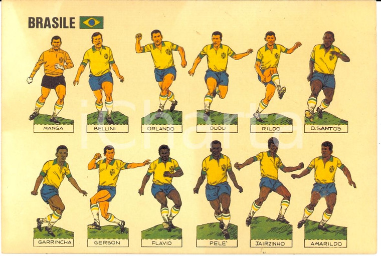 1966 La NAZIONALE BRASILIANA Cartolina illustrata FG NV