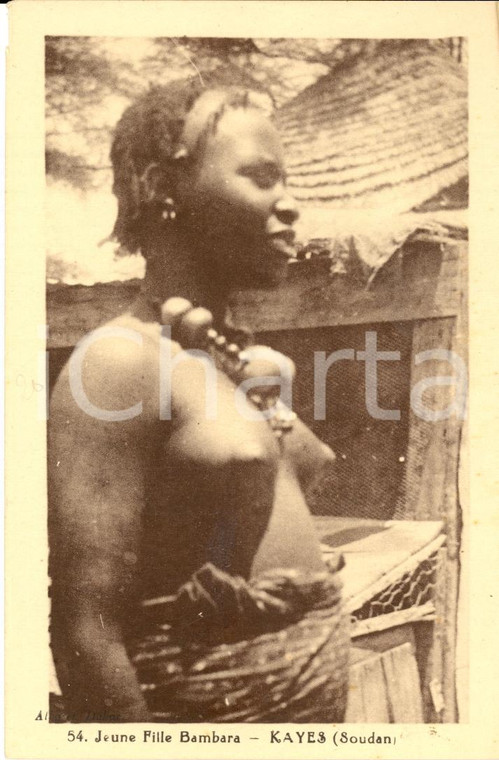 1930 circa KAYES (SUDAN) Giovane ragazza BAMBARA FP NV