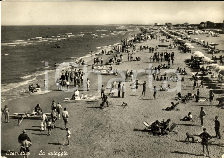 1954 CESENATICO (FC) Veduta della spiaggia ANIMATA FG