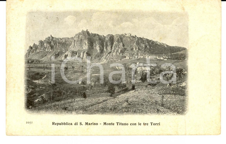 1920 ca Repubblica di SAN MARINO Monte TITANO con le tre Torri FP VG