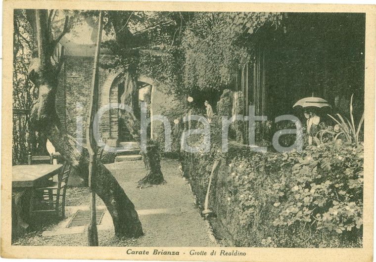 1950 CARATE BRIANZA (MI) Le grotte di REALDINO *Cartolina ANIMATA FG VG