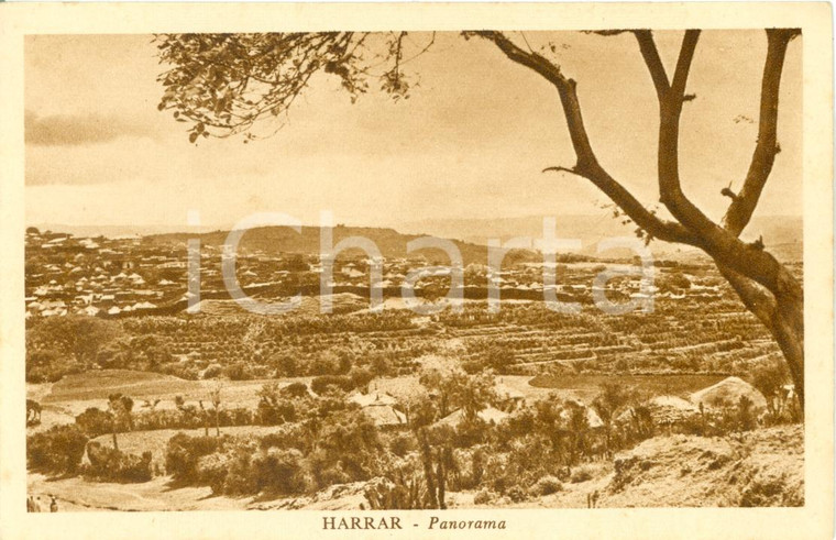 1936 HARRAR (ETIOPIA) Panorama della città *Cartolina FP NV