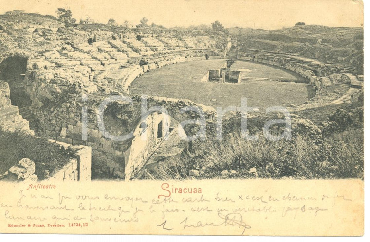 1903 SIRACUSA ANFITEATRO*Cartolina FP VG