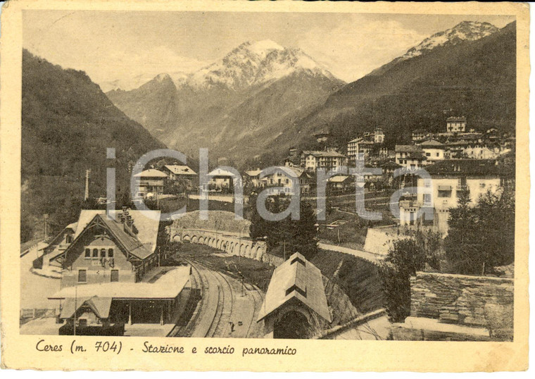 1948 CERES (TO) Stazione e scorcio panoramico *Cartolina FG VG