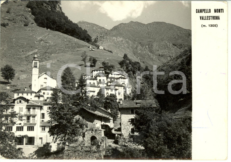 1961 VALSTRONA (VB) Frazione CAMPELLO MONTI Panorama con cima CAPEZZONE *FG VG