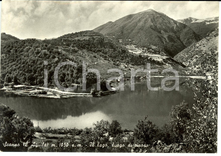 1956 SCANNO (AQ) Veduta del lago, luogo di riposo *Cartolina FG VG