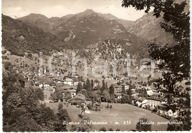 1955 ca PASTURO (LC) Veduta panoramica VALSASSINA *Cartolina FG VG