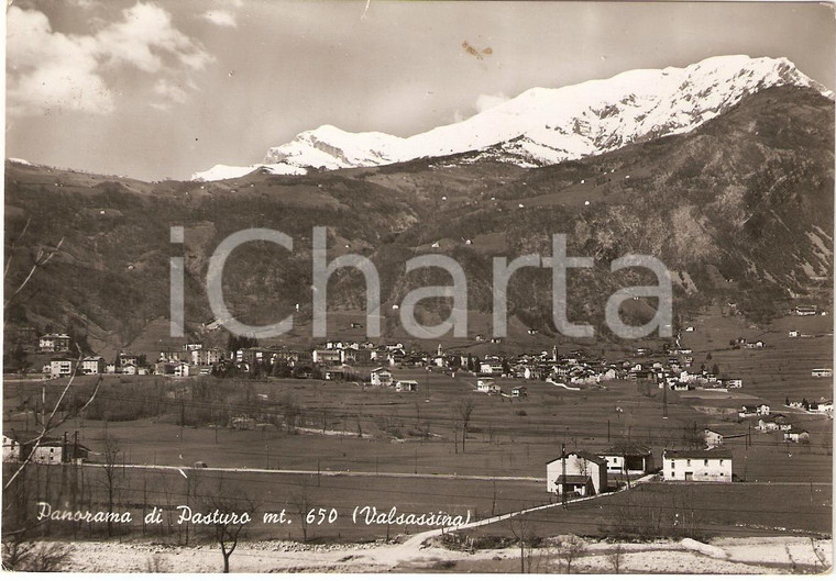 1957 PASTURO (LC) Veduta panoramica del paese VALSASSINA *Cartolina FG VG