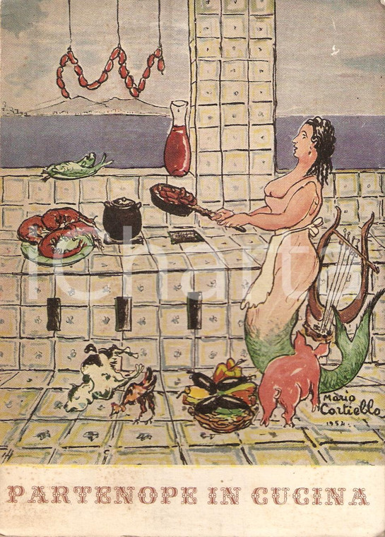 1954 NAPOLI Mario STEFANILE PARTENOPE IN CUCINA Illustrazioni Mario CORTIELLO