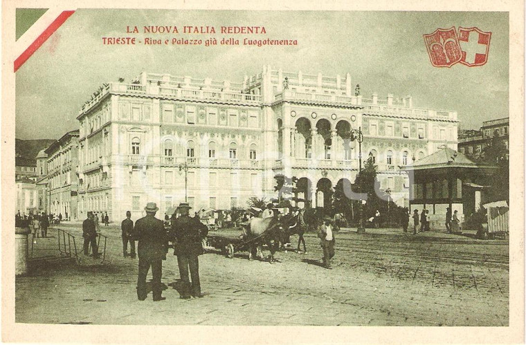 1920 TRIESTE NUOVA ITALIA REDENTA - Riva e Palazzo Luogotenenza *Cartolina FP NV