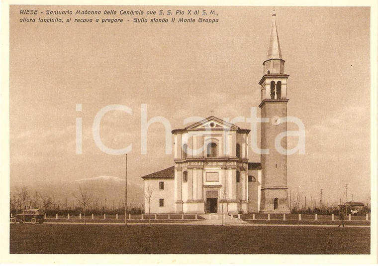 1935 RIESE PIO X (TV) Santuario MADONNA DELLE CENDROLE Monte Grappa *Cartolina
