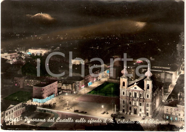 1957 GORIZIA Panorama dal Castello MONTE CALVARIO con obelisco *Cartolina FG VG