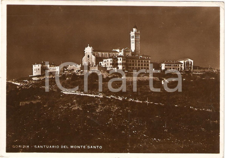 1941 GORIZIA Santuario del MONTE SANTO Panoramica *Cartolina FG VG