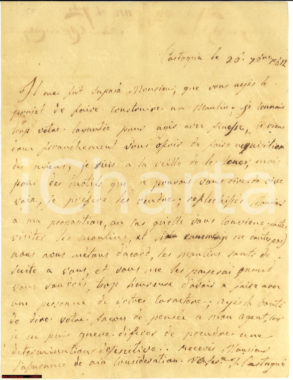 1812 CASTAGNETO PO (TO) vendita mulini sindaco LAURIANO