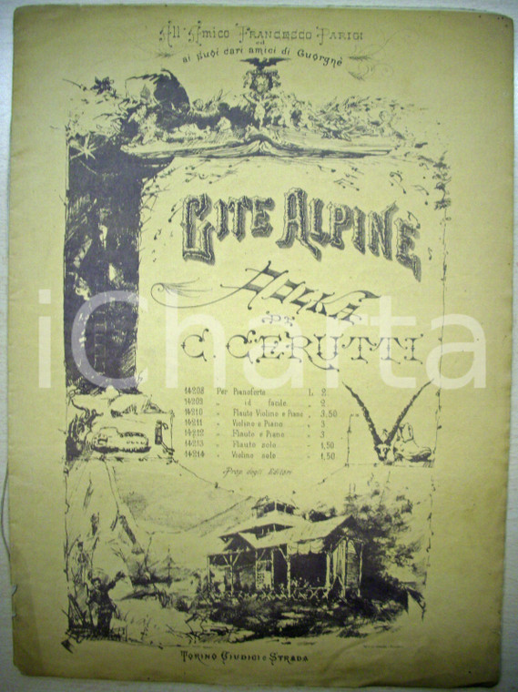 1880 ca GITE ALPINE Polka CERUTTI per Francesco PARIGI