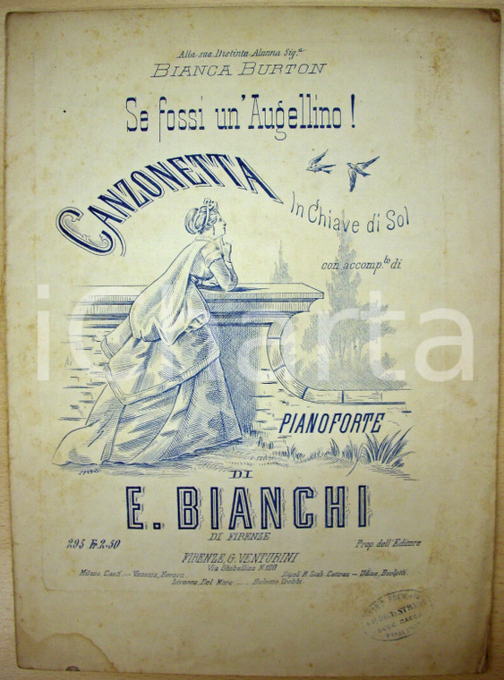 1925 ca Se fossi un augellino Canzonetta E. BIANCHI