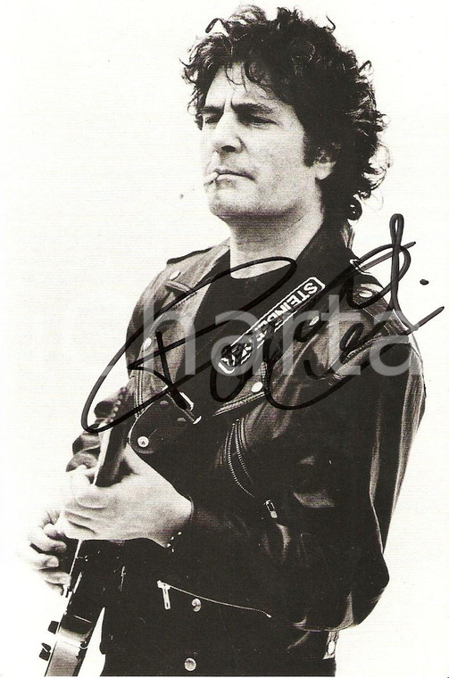 1996 FAUSTO LEALI Fotografia seriale con AUTOGRAFO Non solo blues *Cartolina FG