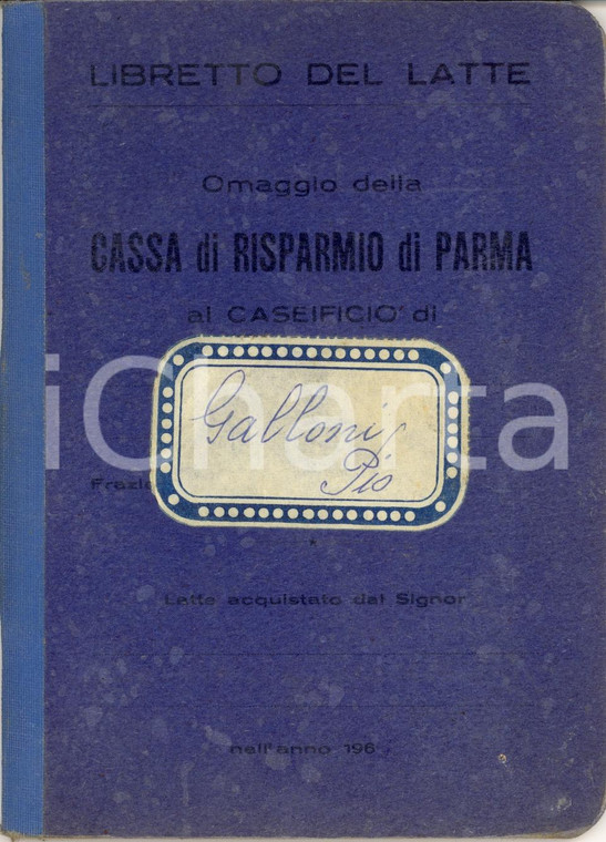 1963 NEVIANO ARDUINI (PR) Caseificio Pio GALLONI URZANO