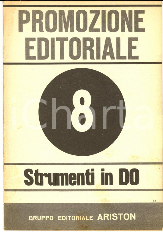 1965 Casa editrice ARISTON Strumenti in DO *Promozione editoriale