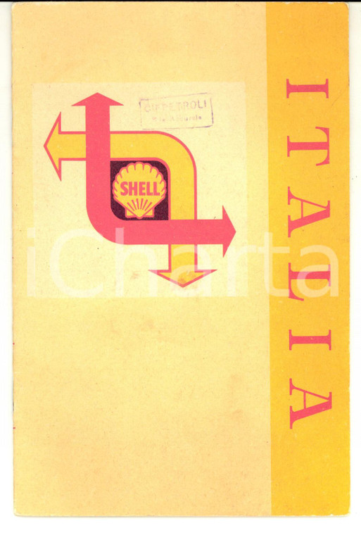 1956 ITALIA - Mappa pubblicitaria SHELL a colori * Libretto 13x19 cm